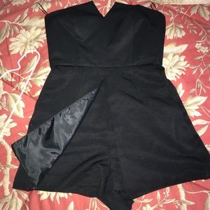 Topshop Black Strapless Romper